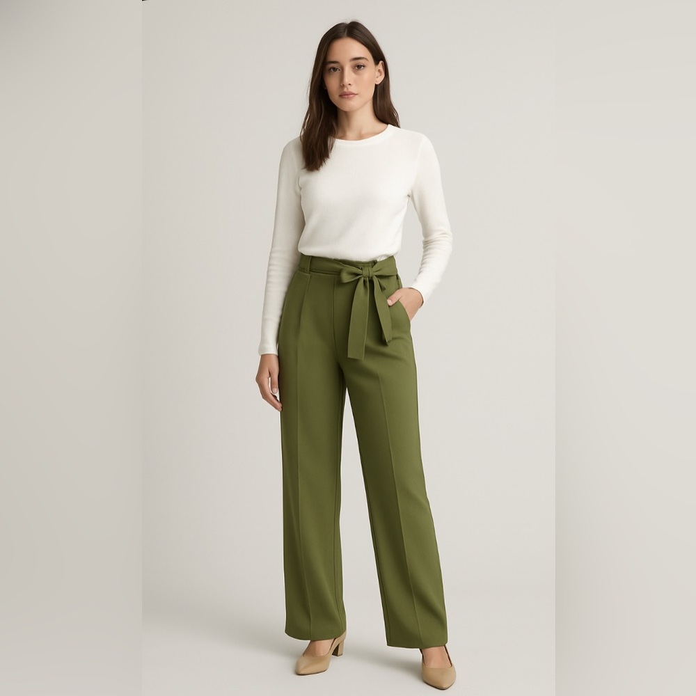 RW&CO. Sage Green Wide Leg Tie Pants/ woman’s size 6/ brand new⭐️ Host Pick
